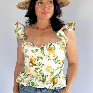 LAST ONE | Lemon Corset Top | Dressy Summer Tank Tops